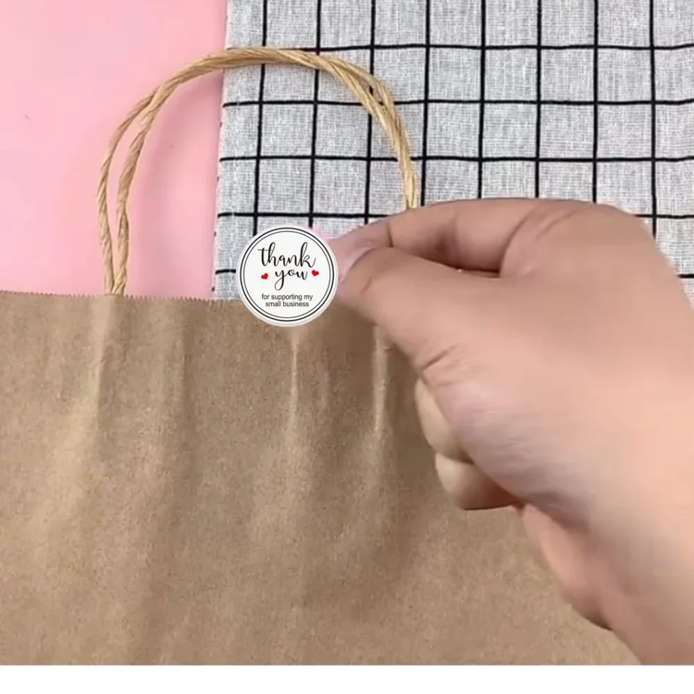 500 Thank You Floral Pattern Stickers - Picture 8 of 10